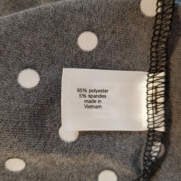 Lane Bryant Womens Top Black White Polka Dot Sleeveless Size 14/16 Plus Casual - Picture 7 of 11